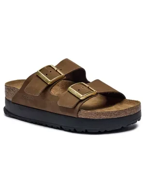Birkenstock Skórzane klapki Arizona Flex Platform | Birkenstock x Papillio | narrow fit