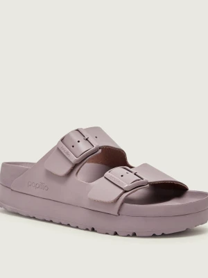 Birkenstock Skórzane klapki Arizona Flex Platform | Birkenstock x Papillio | narrow fit fioletowy