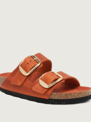 Birkenstock Skórzane klapki Arizona | narrow fit pomarańczowy