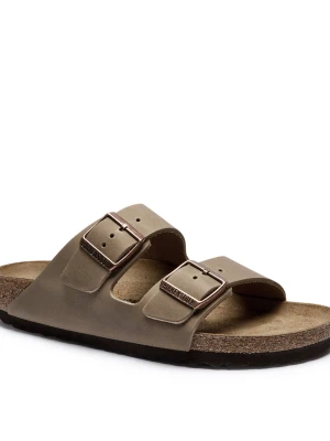 Birkenstock Skórzane klapki Arizona | narrow fit brązowy