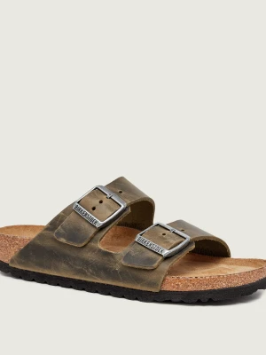 Birkenstock Skórzane klapki Arizona | narrow fit brązowy