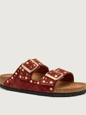 Birkenstock Skórzane klapki Arizona Rivet LEVE