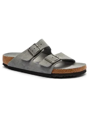 Birkenstock Skórzane klapki Arizona SFB LEVE | narrow fit soft footbed