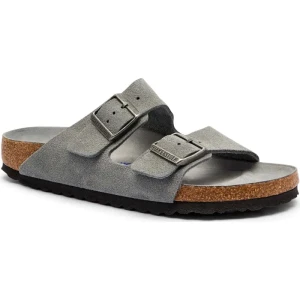 Birkenstock Skórzane klapki Arizona SFB LEVE | narrow fit soft footbed