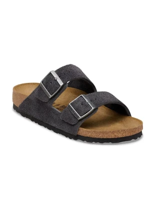 Birkenstock Skórzane klapki "Arizona" w kolorze antracytowym rozmiar: 35