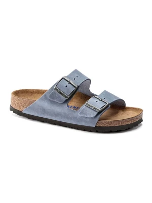 Birkenstock Skórzane klapki "Arizona" w kolorze błękitnym rozmiar: 42
