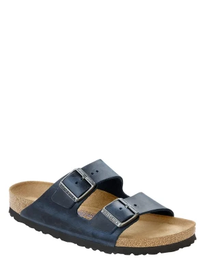 Birkenstock Skórzane klapki "Arizona" w kolorze granatowym - normalne rozmiar: 43