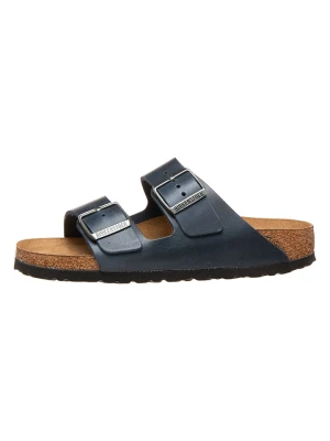 Birkenstock Skórzane klapki "Arizona" w kolorze granatowym rozmiar: 40