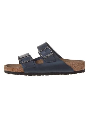 Birkenstock Skórzane klapki "Arizona" w kolorze granatowym rozmiar: 43