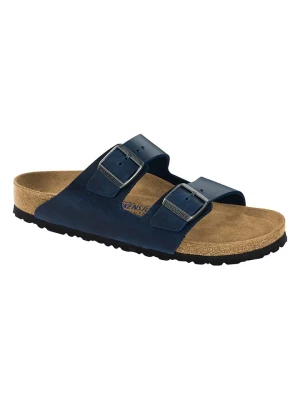 Birkenstock Skórzane klapki "Arizona" w kolorze granatowym rozmiar: 41