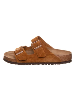 Birkenstock Skórzane klapki "Arizona" w kolorze jasnobrązowym rozmiar: 38