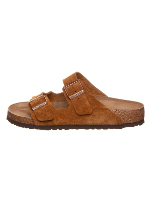 Birkenstock Skórzane klapki "Arizona" w kolorze jasnobrązowym rozmiar: 44