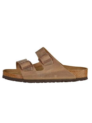 Birkenstock Skórzane klapki "Arizona" w kolorze jasnobrązowym rozmiar: 43