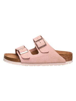 Birkenstock Skórzane klapki "Arizona" w kolorze jasnoróżowym rozmiar: 40
