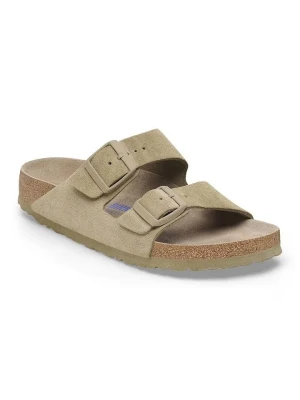 Birkenstock Skórzane klapki "Arizona" w kolorze khaki rozmiar: 39