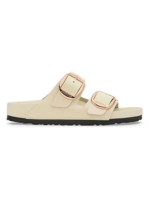Birkenstock Skórzane klapki "Arizona" w kolorze kremowym rozmiar: 40
