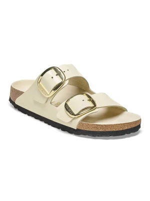 Birkenstock Skórzane klapki "Arizona" w kolorze kremowym rozmiar: 42