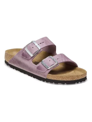 Birkenstock Skórzane klapki "Arizona" w kolorze lawendowym rozmiar: 38