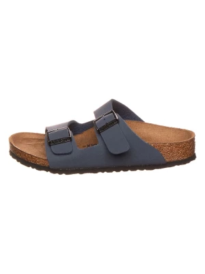 Birkenstock Skórzane klapki "Arizona" w kolorze niebieskim rozmiar: 29