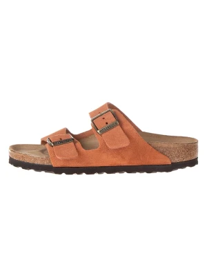 Birkenstock Skórzane klapki "Arizona" w kolorze pomarańczowym rozmiar: 36