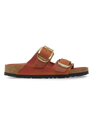Birkenstock Skórzane klapki "Arizona" w kolorze pomarańczowym rozmiar: 38