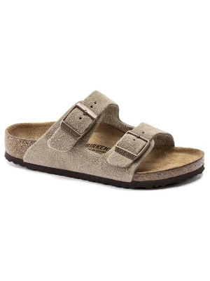 Birkenstock Skórzane klapki "Arizona" w kolorze szarobrązowym rozmiar: 31