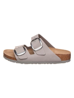 Birkenstock Skórzane klapki "Arizona" w kolorze szarym rozmiar: 36