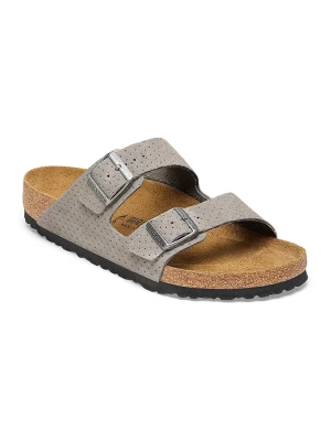 Birkenstock Skórzane klapki "Arizona" w kolorze szarym rozmiar: 36