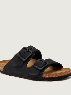 Birkenstock Skórzane klapki Arizona Wire Buckle | narrow fit czarny