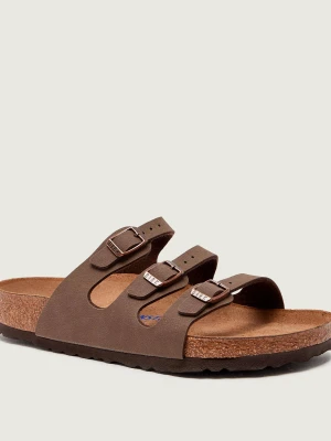 Birkenstock Skórzane klapki Florida BS | regular fit brązowy