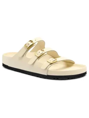 Birkenstock Skórzane klapki Florida D-Buckle | narrow fit