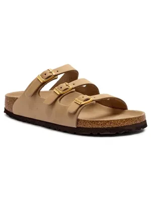 Birkenstock Skórzane klapki Florida LENB