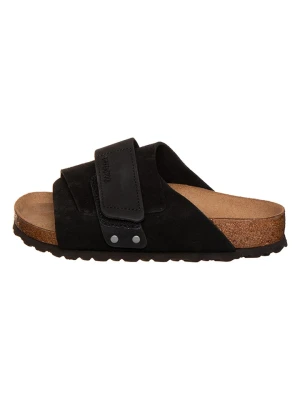 Birkenstock Skórzane klapki "Kyoto" w kolorze ciemnobrązowym rozmiar: 43