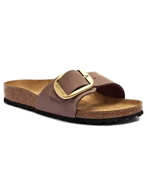 Birkenstock Skórzane klapki Madrid Big Buckle LENB