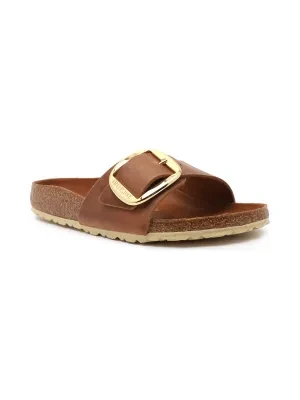 Birkenstock Skórzane klapki Madrid Big Buckle LEOI | narrow fit