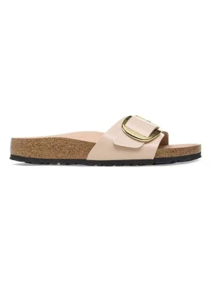 Birkenstock Skórzane klapki "Madrid Big Buckle" w kolorze jasnoróżowym rozmiar: 37