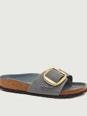 Birkenstock Skórzane klapki Madrid | narrow fit szary