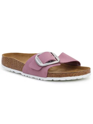 Birkenstock Skórzane klapki "Madrid" w kolorze jasnoróżowym rozmiar: 40