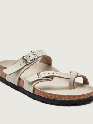 Birkenstock Skórzane klapki Mayari LENA | narrow fit beżowy