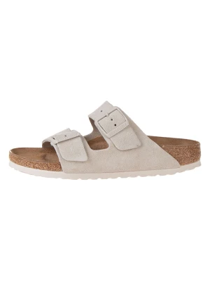 Birkenstock Skórzane klapki w kolorze kremowym rozmiar: 40