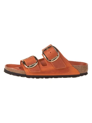 Birkenstock Skórzane klapki w kolorze pomarańczowym rozmiar: 36