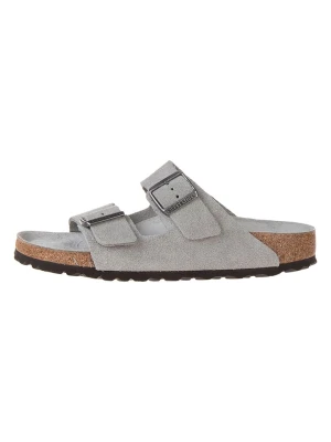 Birkenstock Skórzane klapki w kolorze szarym rozmiar: 36