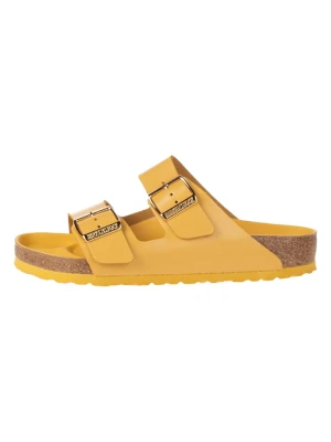 Birkenstock Skórzane klapki w kolorze żółtym rozmiar: 41