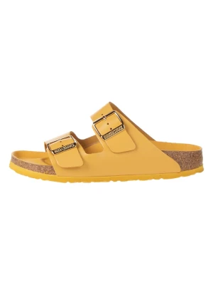 Birkenstock Skórzane klapki w kolorze żółtym rozmiar: 38