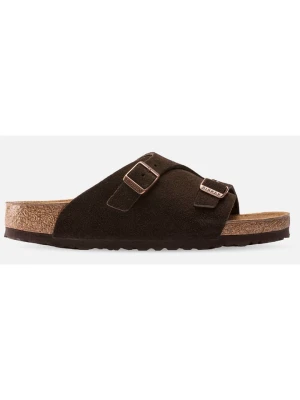 Birkenstock Skórzane klapki "Zurich" w kolorze brązowym rozmiar: 44