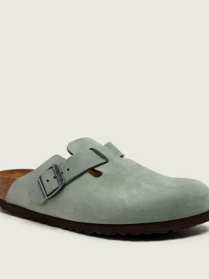 Birkenstock Skórzane mule Boston Bs | narrow fit miętowy