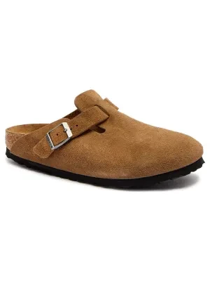 Birkenstock Skórzane mule Boston | narrow fit soft footbed
