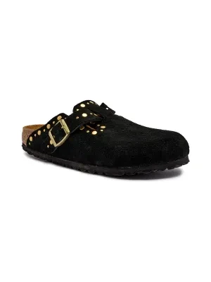 Birkenstock Skórzane mule Boston Rivet LEVE | narrow fit