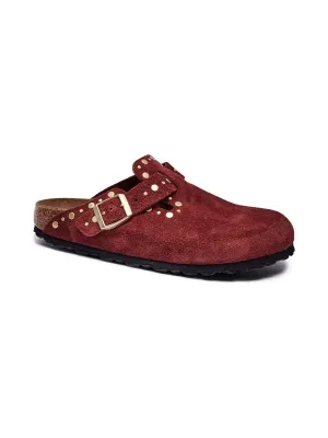 Birkenstock Skórzane mule Boston Rivet | narrow fit
