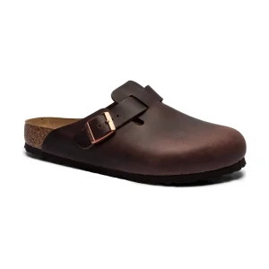 Birkenstock Skórzane mule Boston SFB LEOI Habana | regular fit